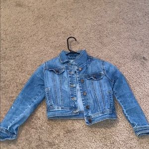 Cropped girls jean jacket